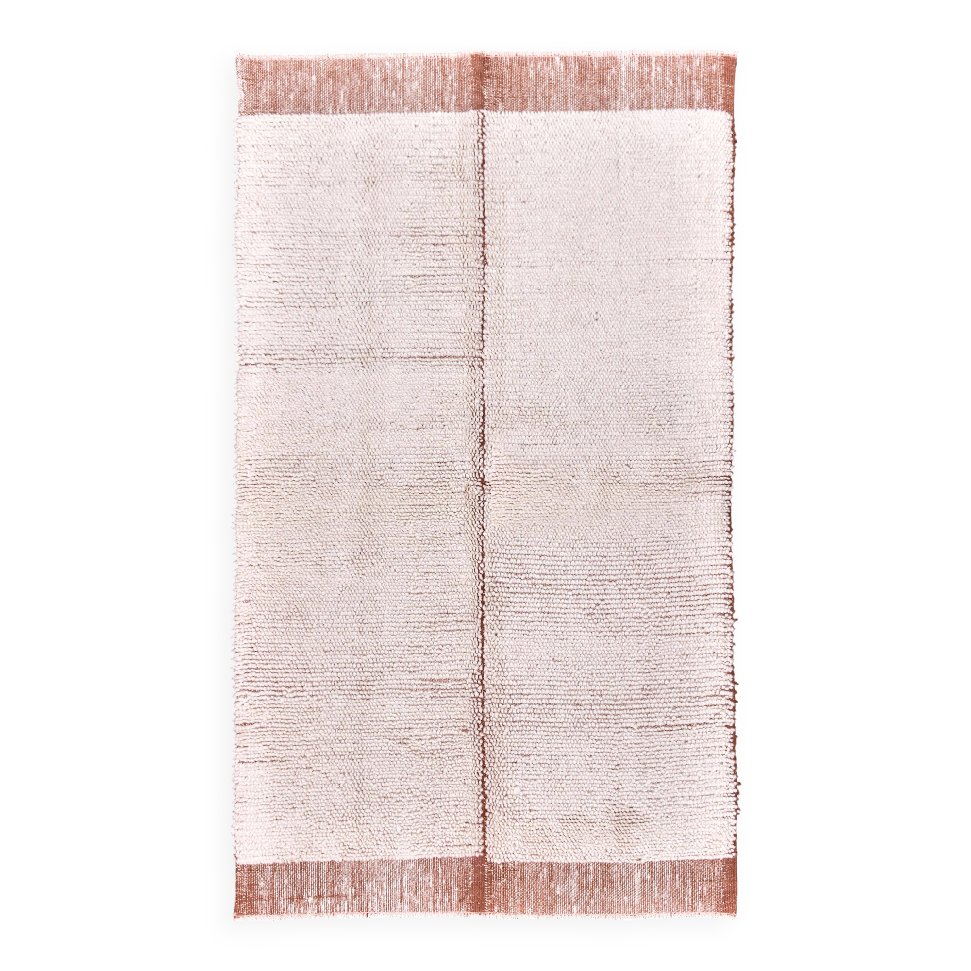 Terracotta wool rugs , 210x130cm small shaggy wool rugs