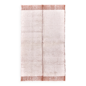 Terracotta wool rugs , 210x130cm small shaggy wool rugs