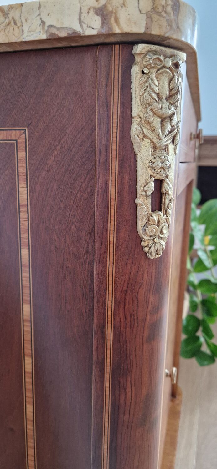 Low furniture marquetry style louis XVI