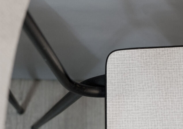 Set of 2 formica chairs in white/grey