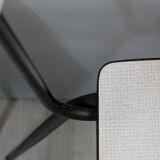 Set of 2 formica chairs in white/grey