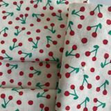 Serviettes de table motifs cerises