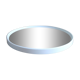 Round mirror Gilac white plastic 70s - 51 cm