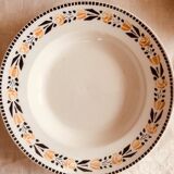 Set of 6 old hollow plates from the Badonviller factory