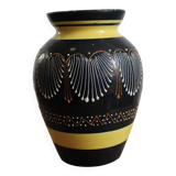 Henriot Quimper vase - Breton earthenware - graphic decoration