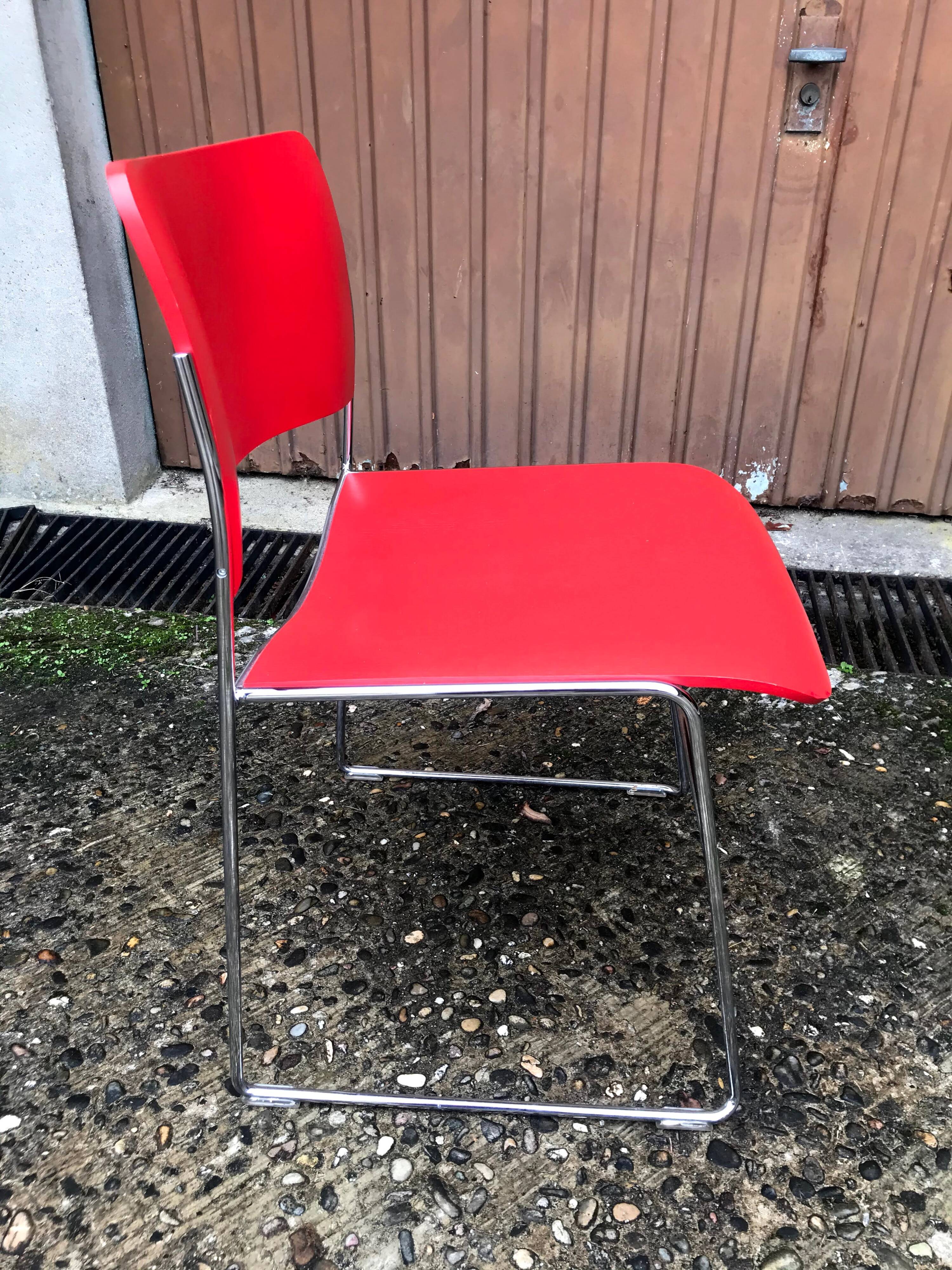 David Rowland red chair for Seid International Design