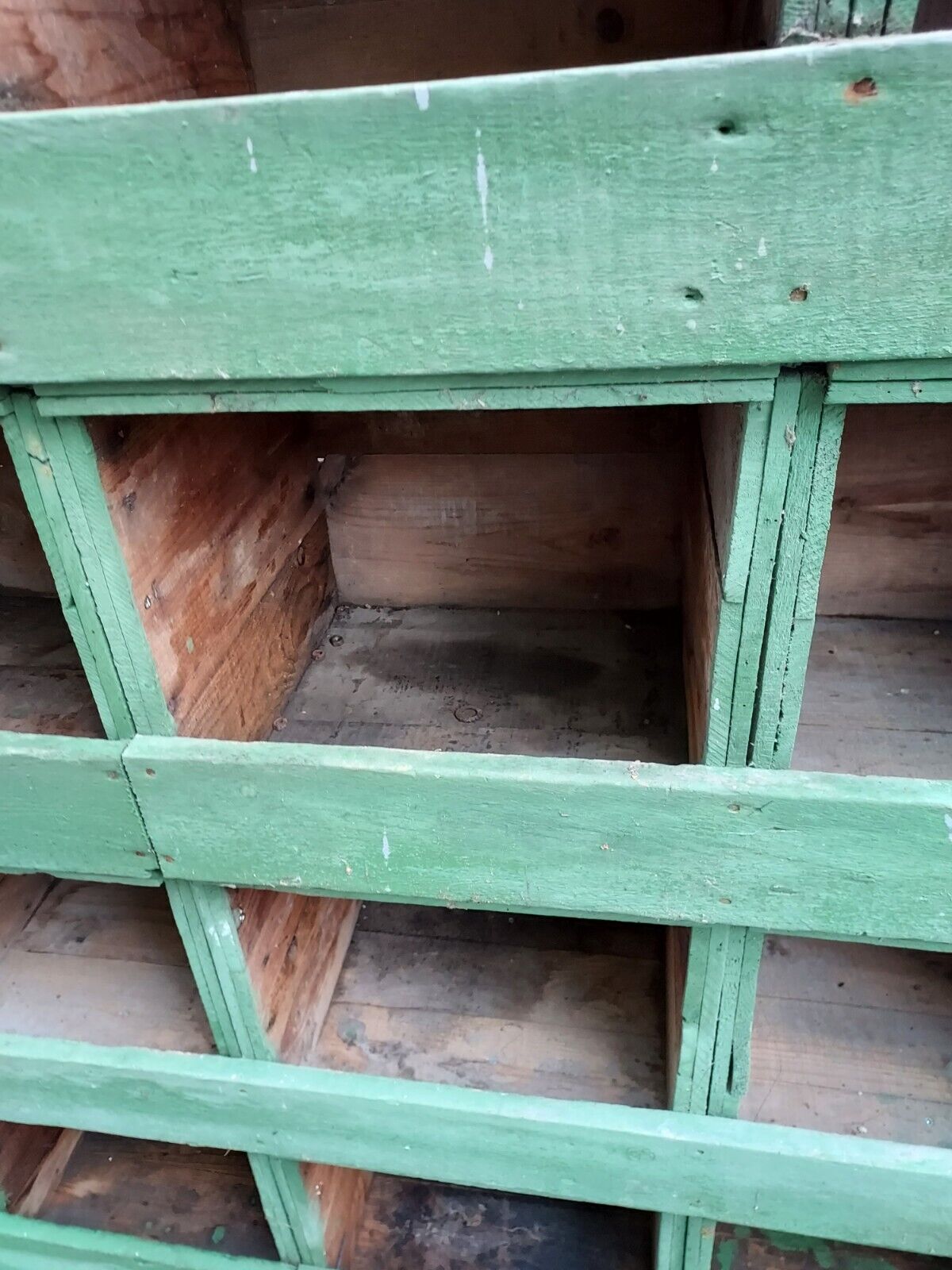 Wooden workshop shelf