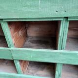 Wooden workshop shelf