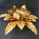 Hollywood Regency Florentine Flower-Shaped Gilt Flush Mount Hans Kögl Italy