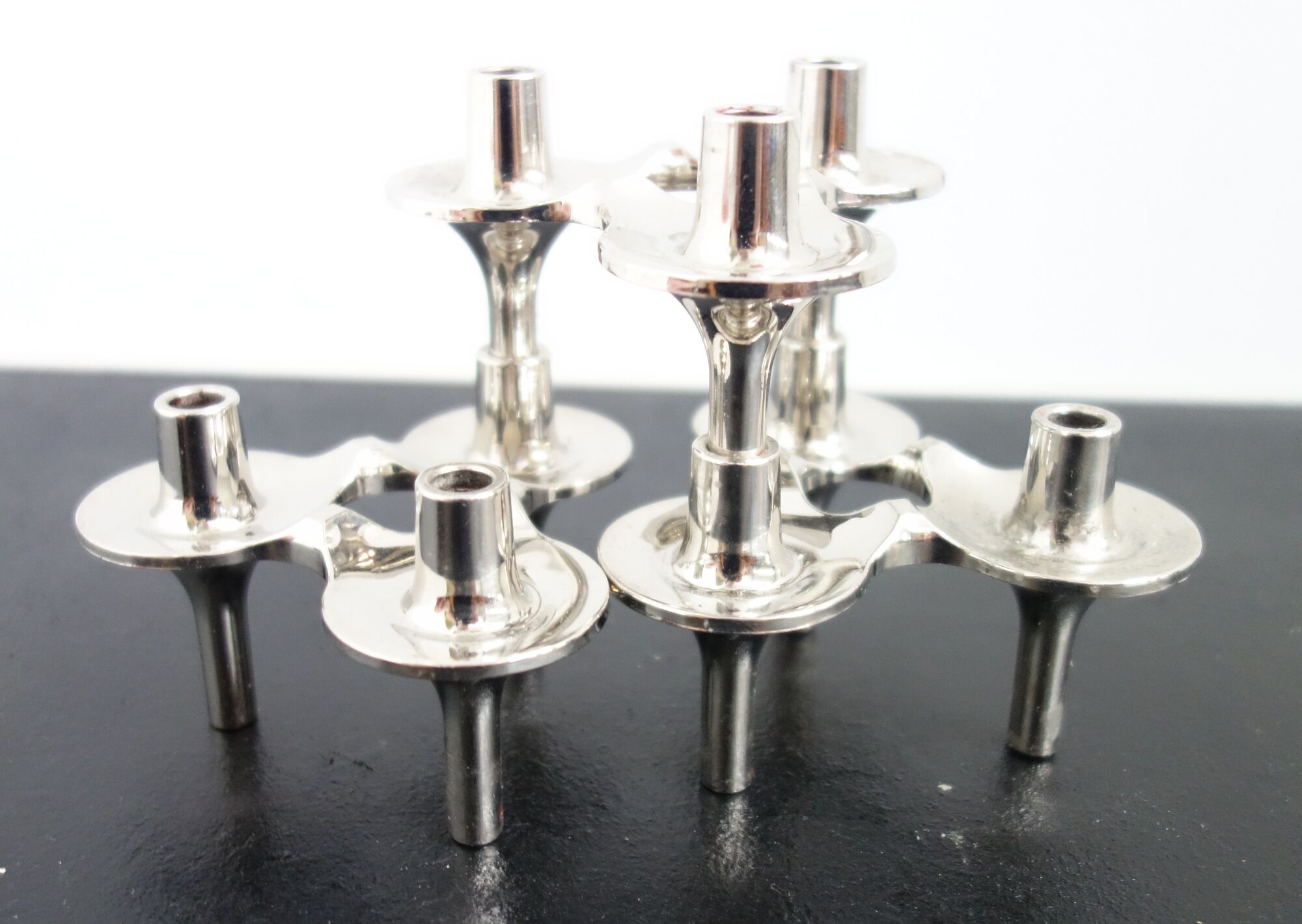 Set of 3 candlesticks Nagel in their original box model Orion
