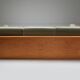 Three-seater sofa in moss green velvet and pitch pitch 1960