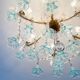 Lustre Marie-Thérèse en cristal et verre de Murano bleu