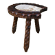Wooden horseshoe stool