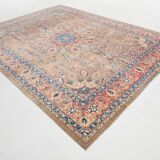 Grand Tapis Persan Ancien 300x397 cm, Médaillon et Motifs Floraux