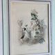 Framed engravings "animated flowers" - JJ Grandville