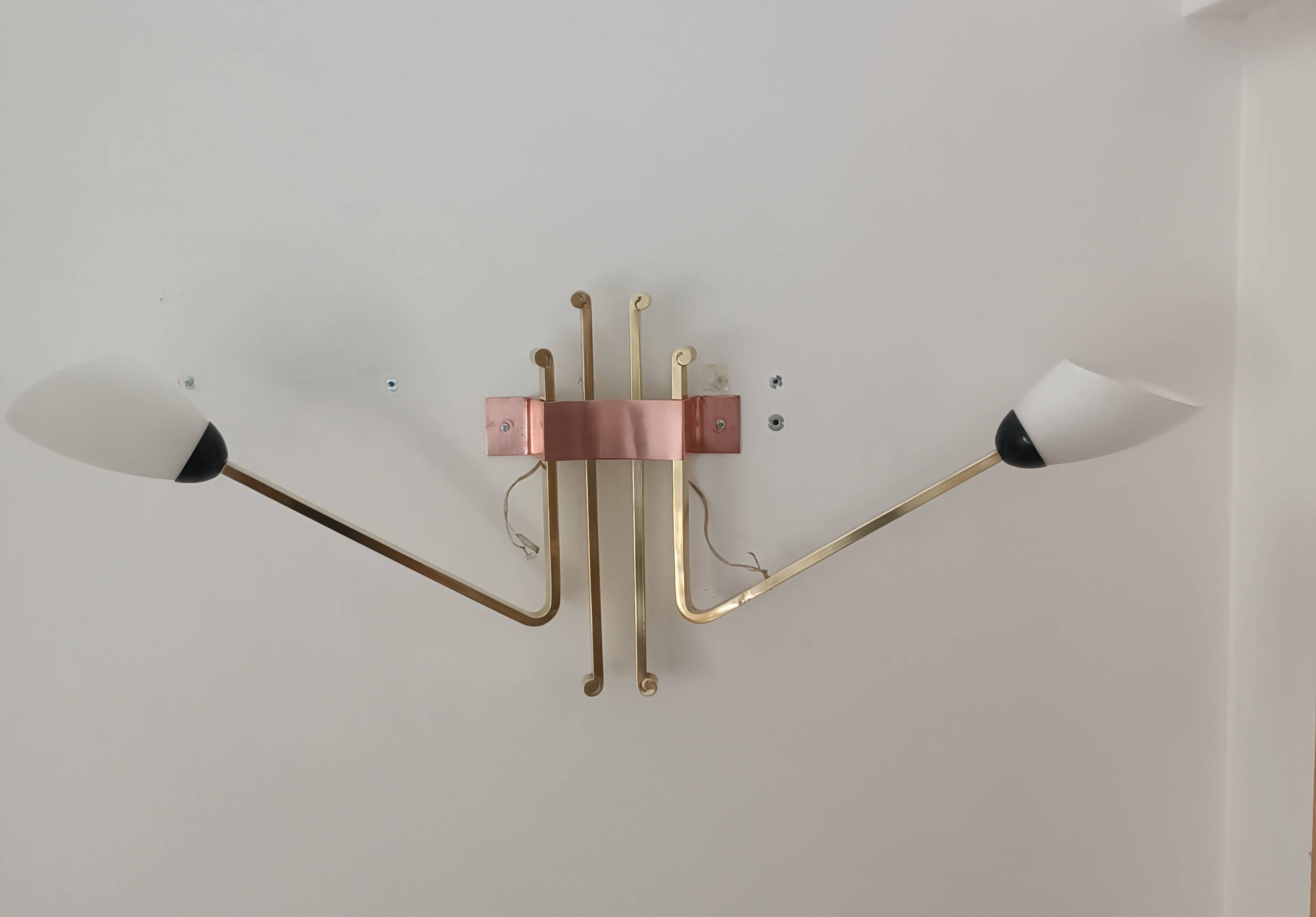 Important wall light in the Lunel Arlus style from the 1960s
