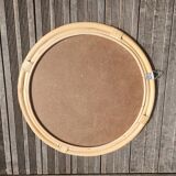 Large round bamboo mirror