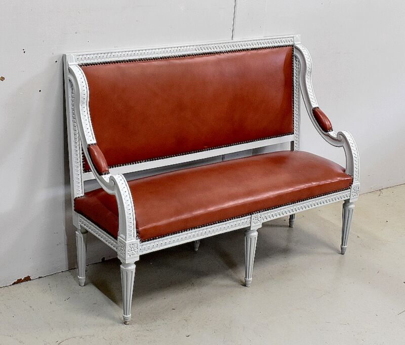 Beech children's bench, Louis XVI style, Early 20th century