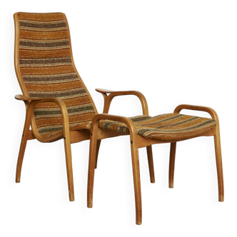 Yngve Ekström "Lamino" Chair & Ottoman for Swedese