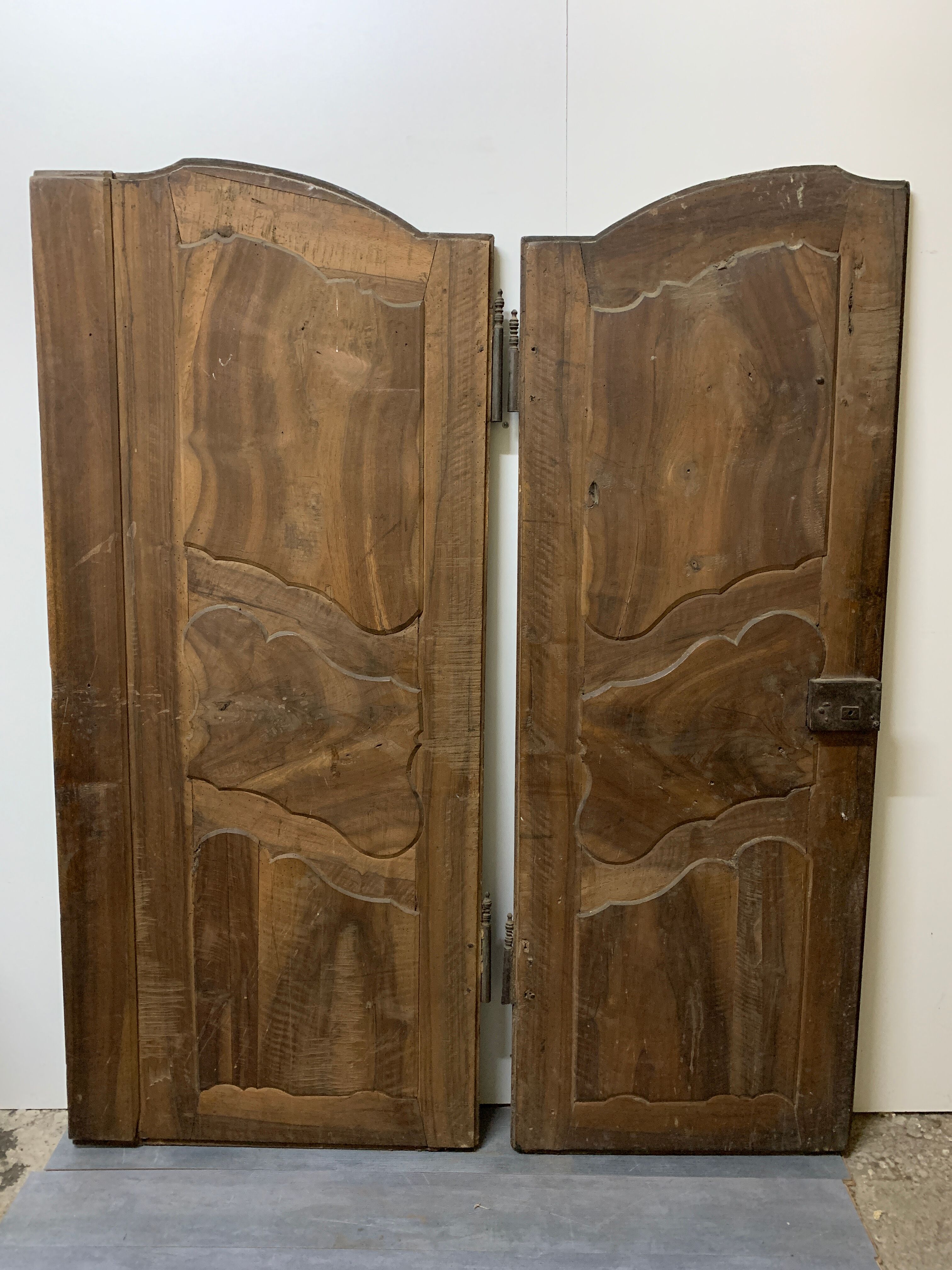 Pair of walnut doors
