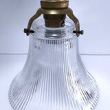 Brass porcelain glass wall light 1900