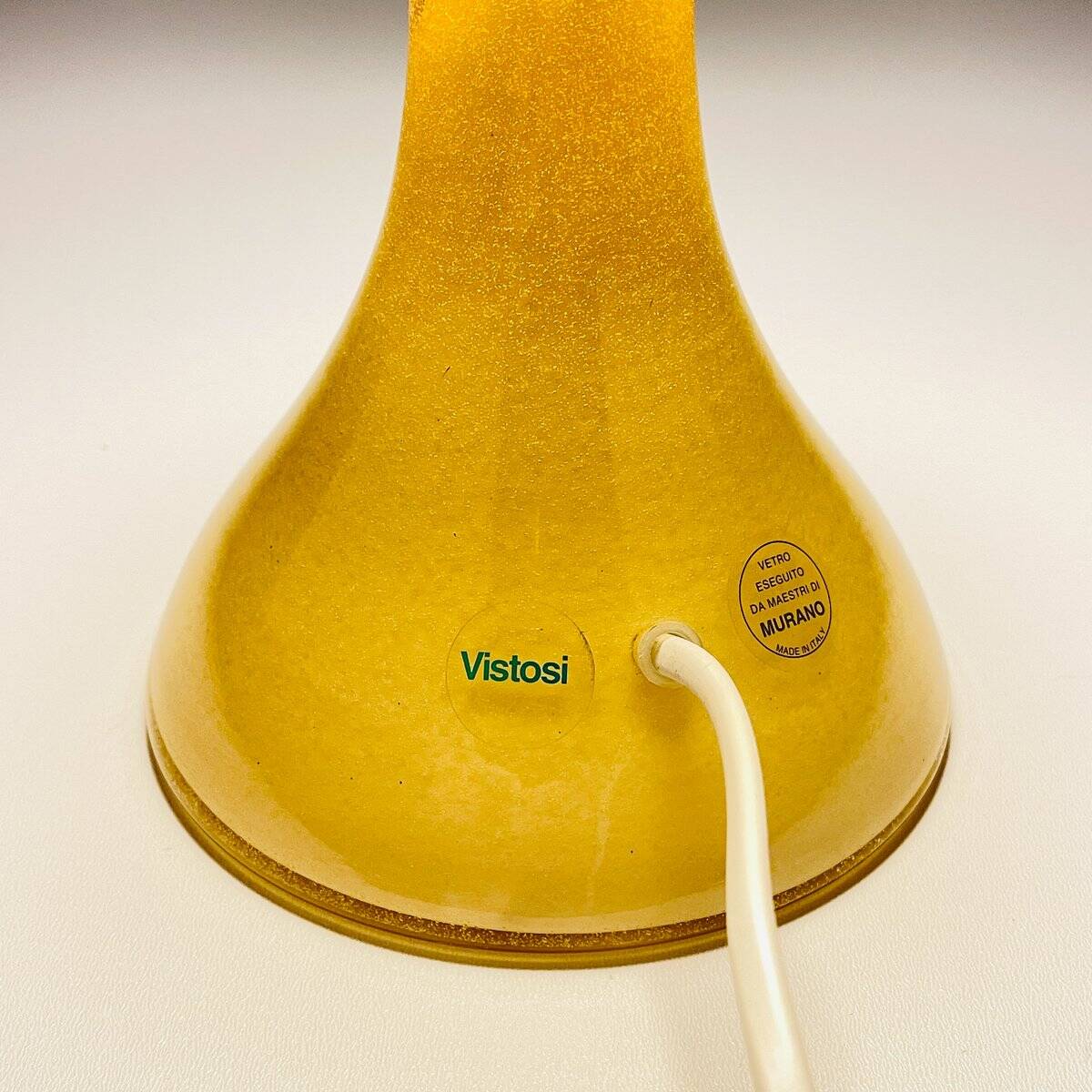 Vintage Murano table lamp by Vistosi, Italy, 1980s.