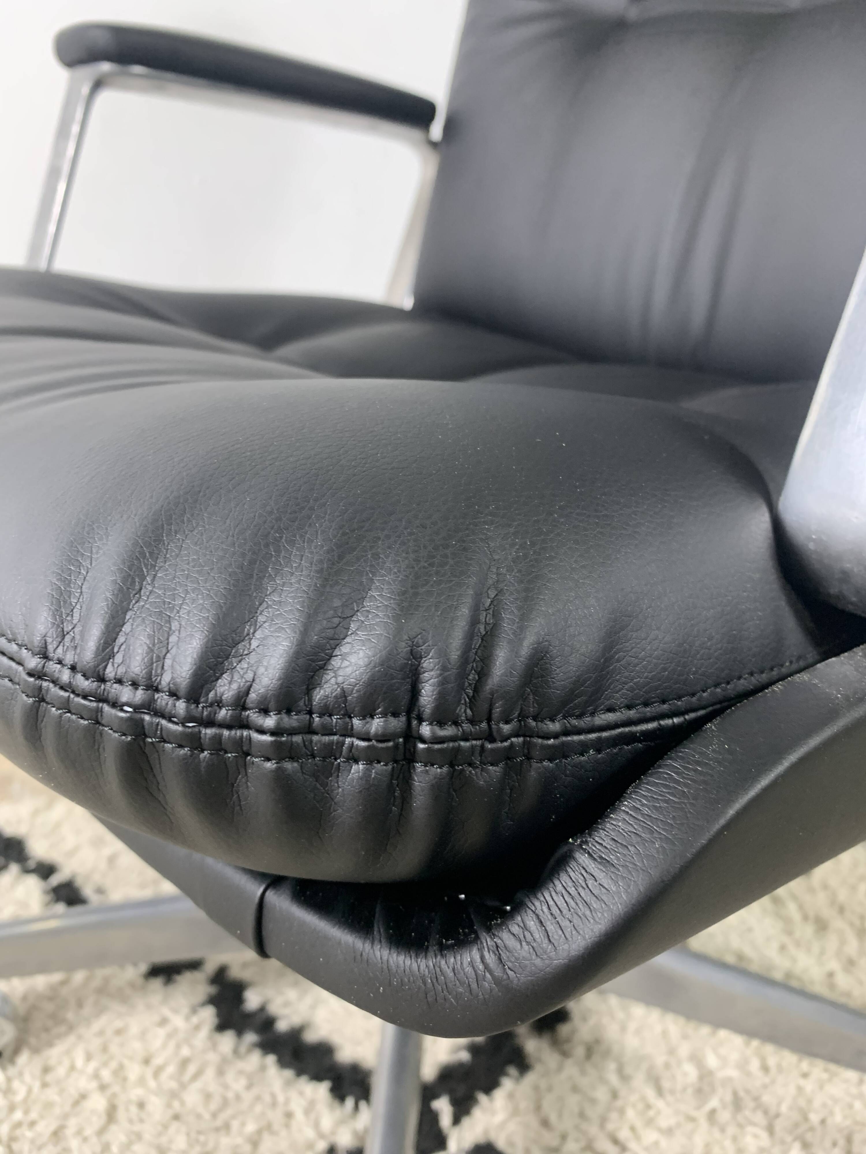 Office Chair In Leatherette On Wheels By Vaghi, Italy, 1960s