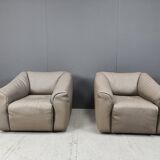Vintage pair of D7 armchairs by Desede, 1970s