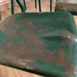 Set of 5 green chairs
