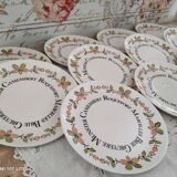 Set of 11 gien france cheese plates from the ma cuisine series