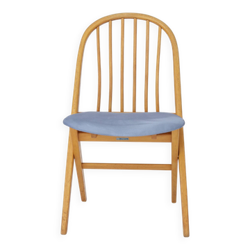 Desk Chair 1960s Germany, Vintage Beech Wood Office Chair, Restored