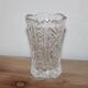 Small cut glass soliflore vase, geometric design, H 8 cm