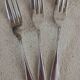 3 silver-plated cake forks