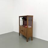 1950s Brazilian modernist library in exotic wood and lacquer.