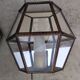 Pair of vintage wall lights with brass glass and mirror