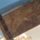 Oval mirror metal patinated pearl art deco