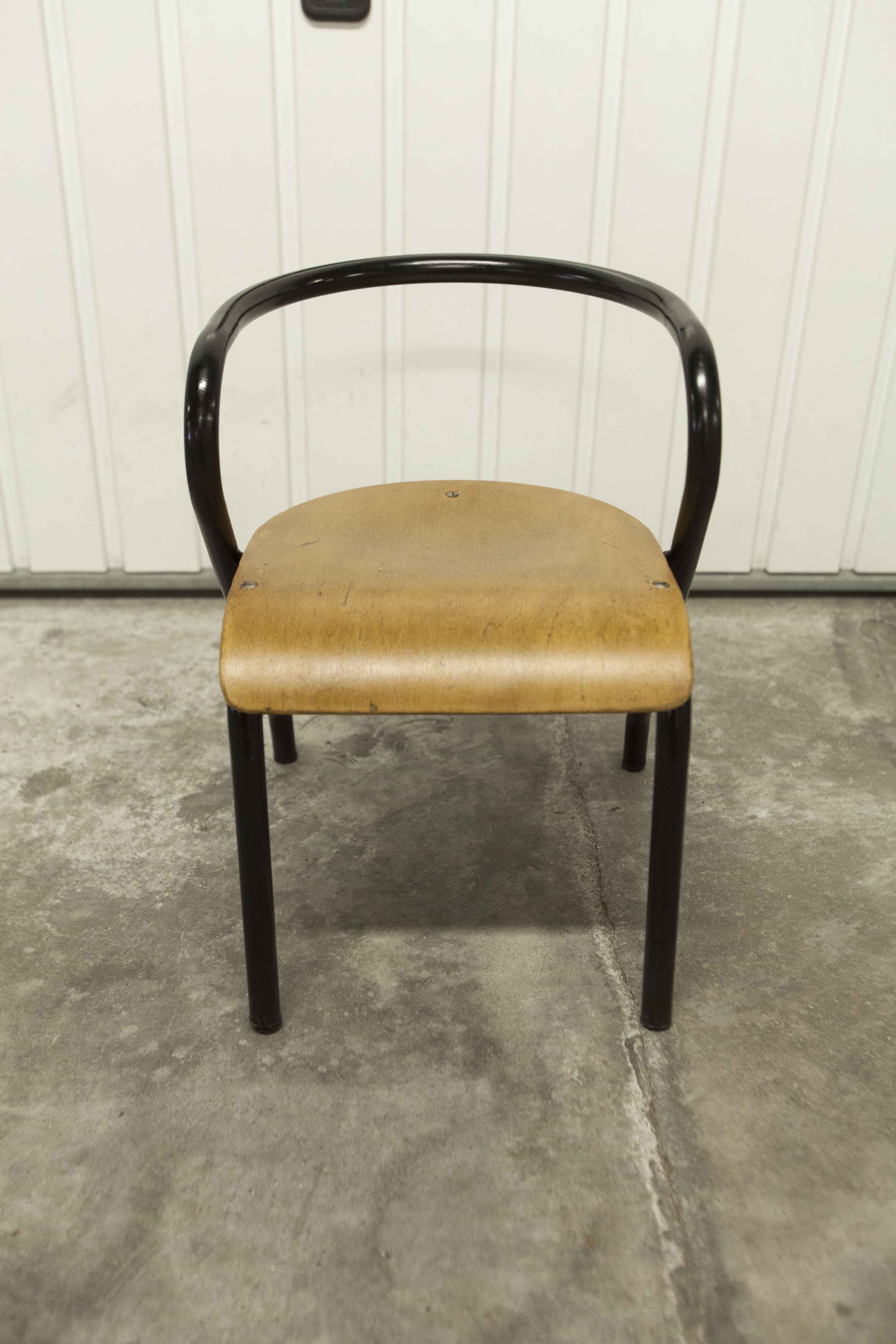 Pair of Mullca 300 chairs by Jacques Hitier 1949 restored