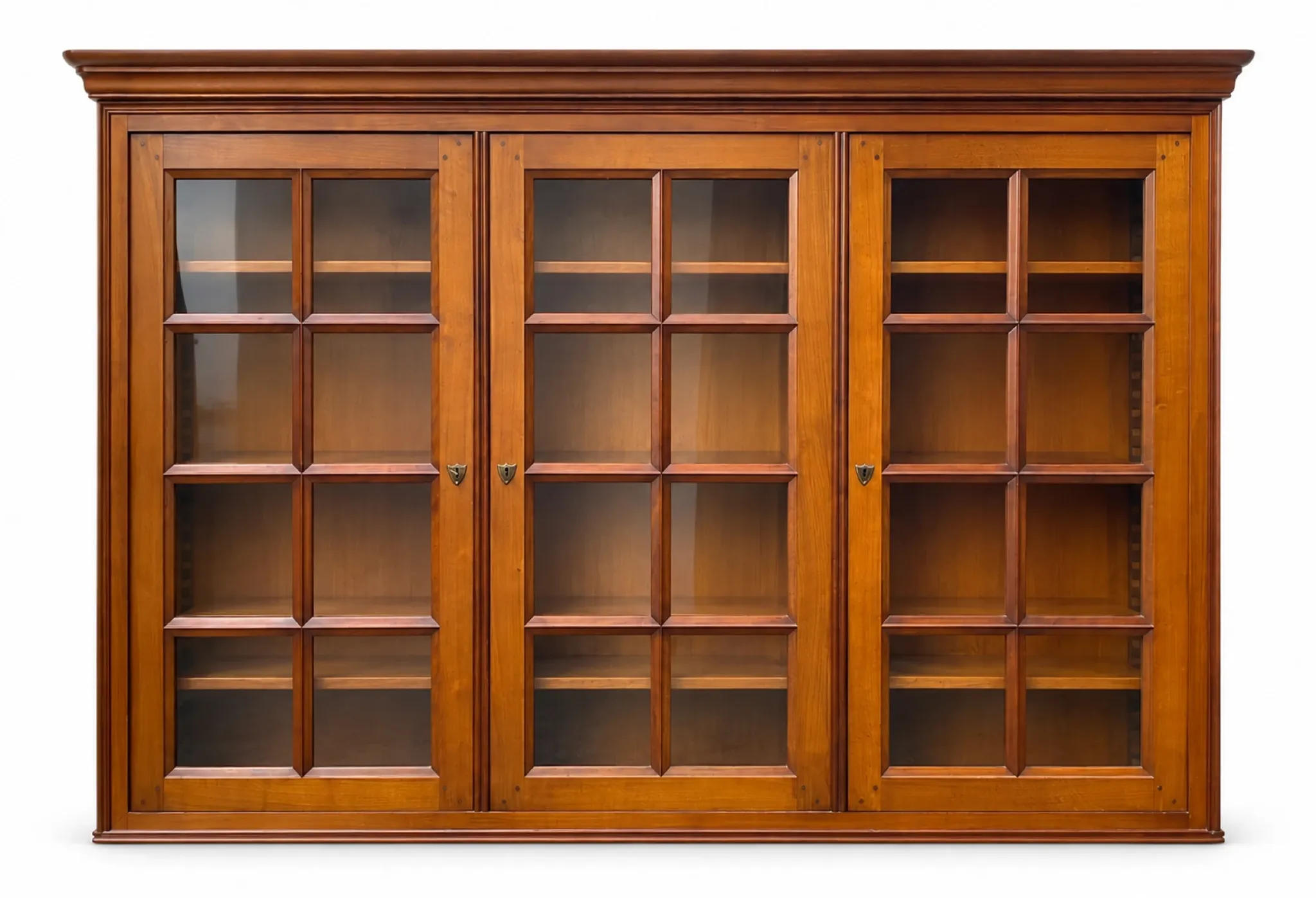 French library in Louis-Philippe style made of solid fruitwood.