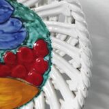 "Intrecciata" vintage fruit dish - Italian ceramic