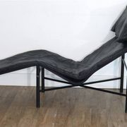 Leather chaise longue by Tord Bjorklund