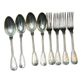 Silvered metal cutlery