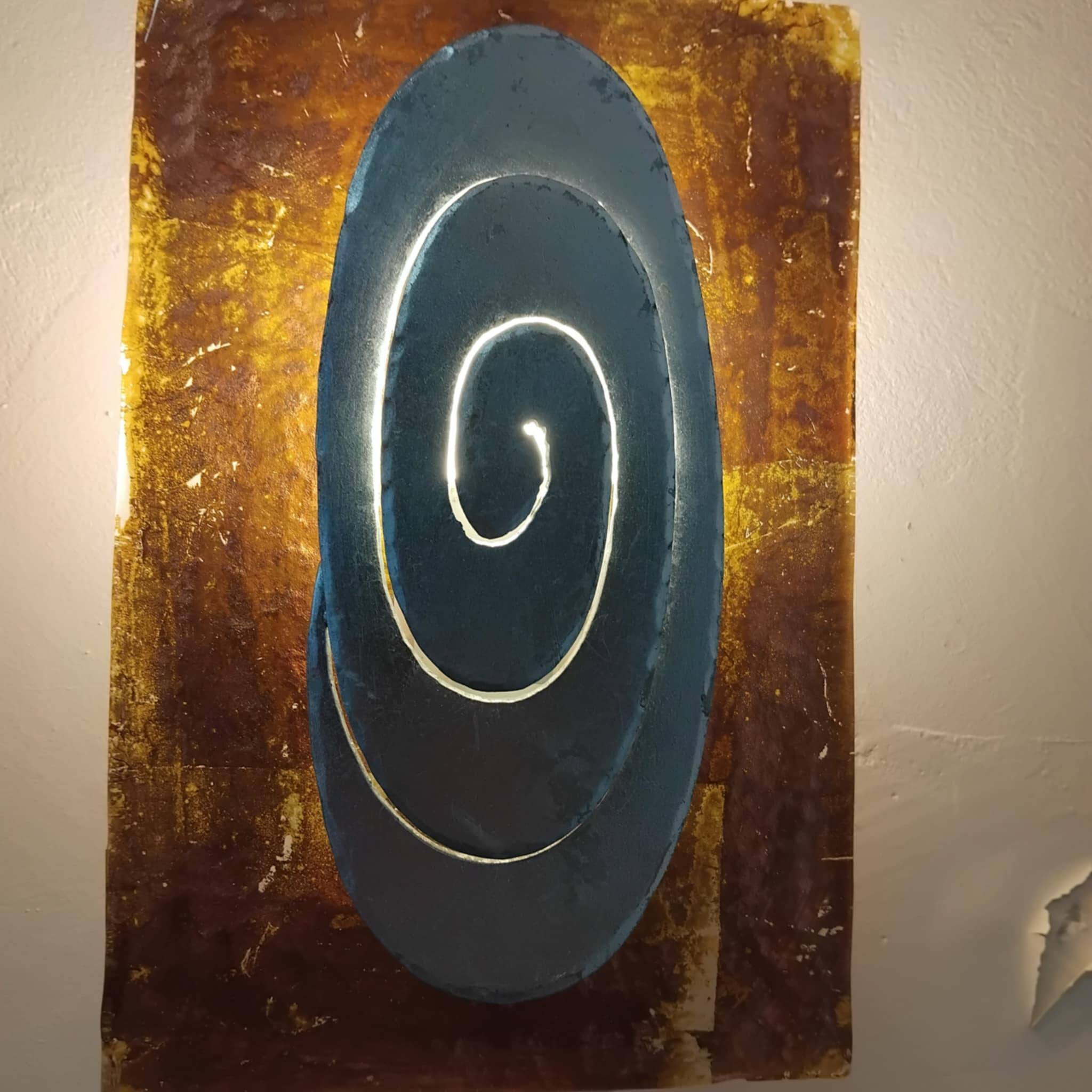 ARTE-LUCE Applique métal et verre de Murano.