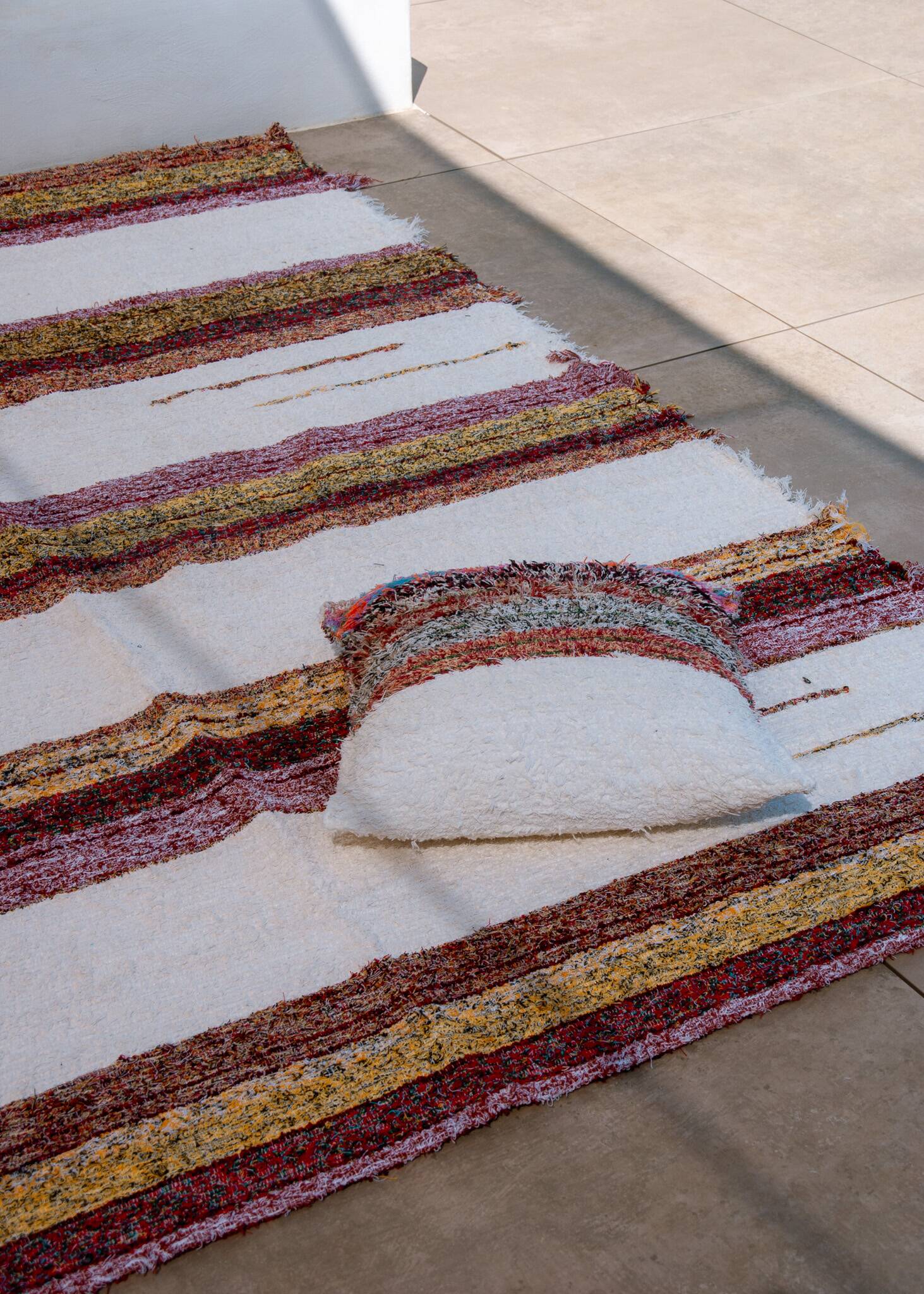 Handmade recycled cotton rug - Multicolor