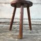 Old walking tabouret feet tripodes vintage wood