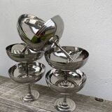 6 stainless steel bowls Rémy Letang 1970