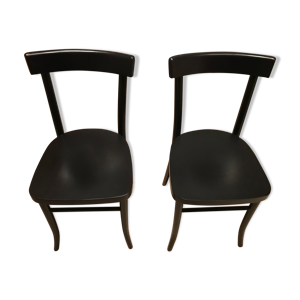 Lot chaises hêtre noir