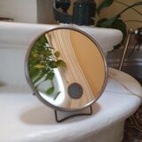 Backlit barber mirror