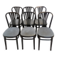 Lot de 6 chaises de salle à manger vintage en bois noir par STOL Kamnik, années 1970