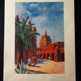 Orientalist lithograph from the 1950s