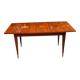 Scandinavian solid wood and rosewood dining table 1960